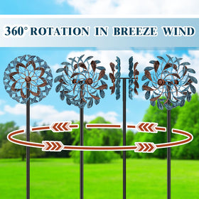 Gouisalin large wind sculpture at 63.2 inches adds standout yard presence.