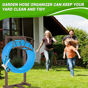 Gouisalin multi-use outdoor storage for hoses and cords.