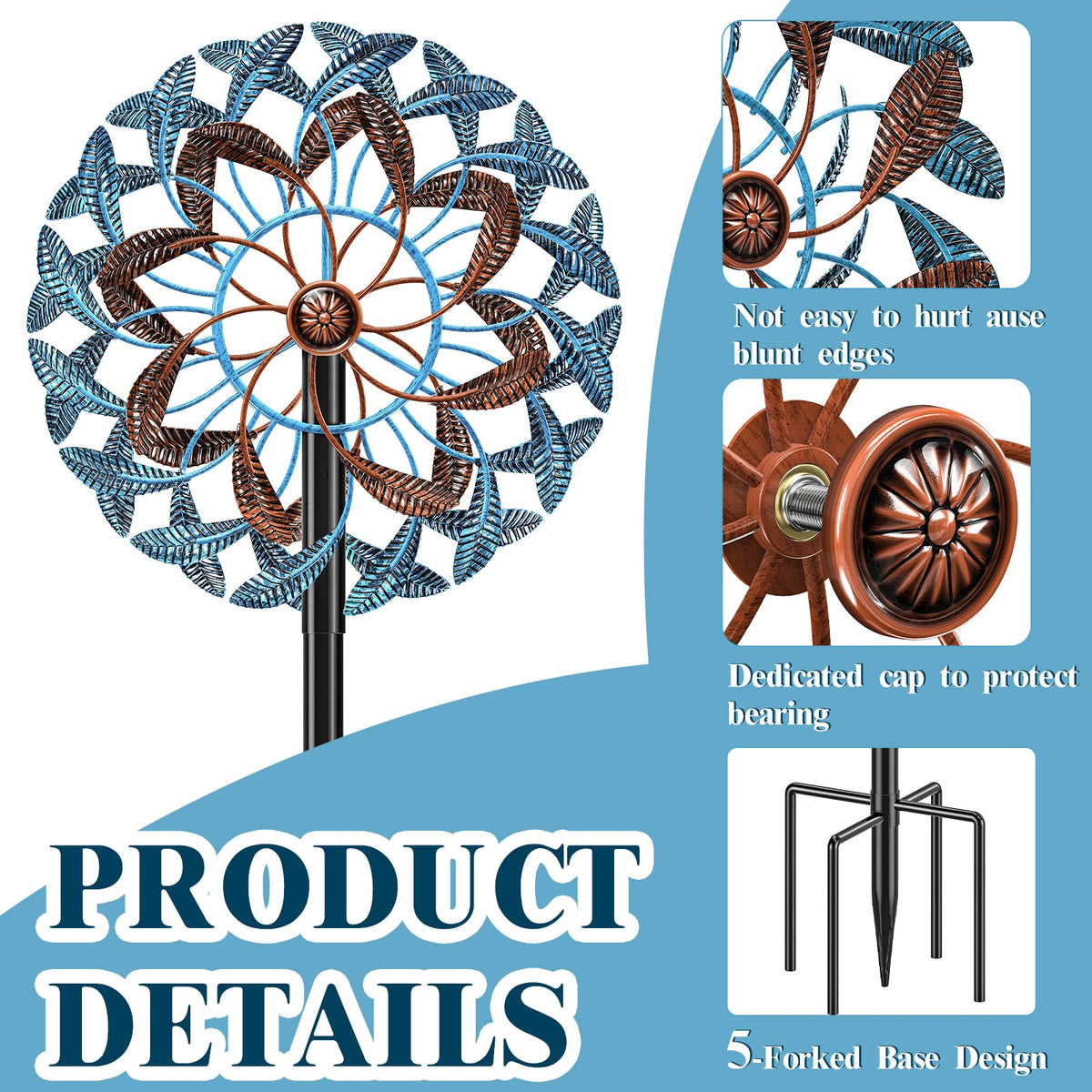 Gouisalin rust-proof blades withstand weather for long-lasting display.