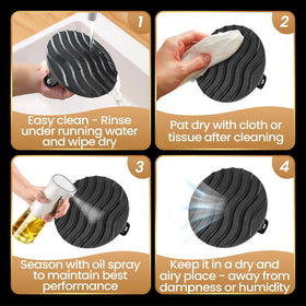 Gourmet Easy Cast-iron surface browns meat without chemicals for rich flavor