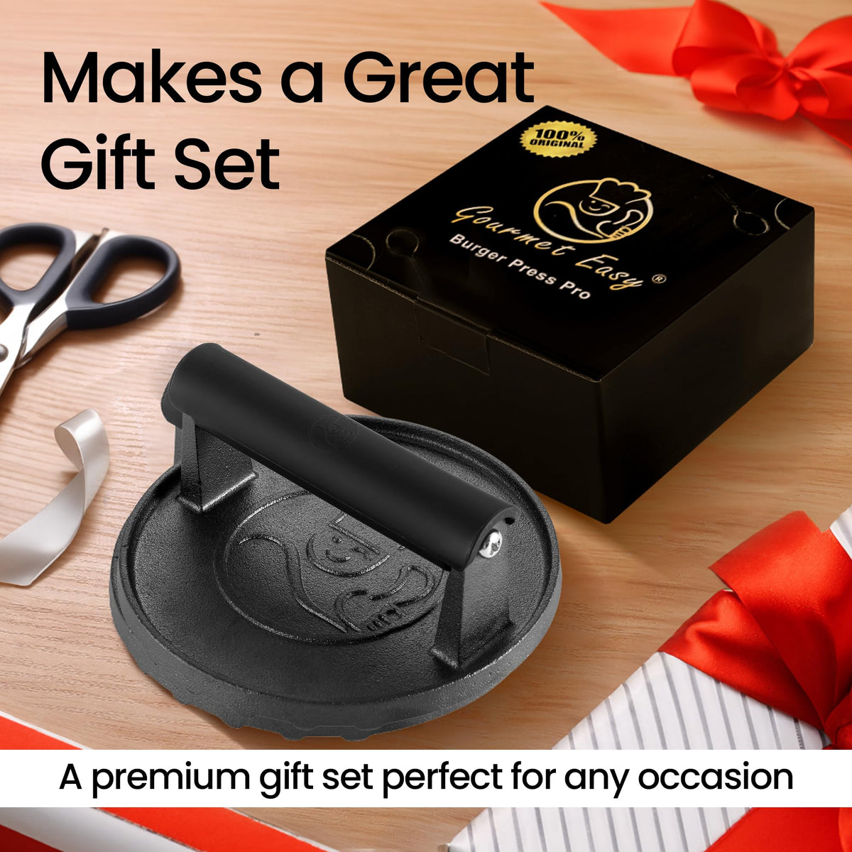 Gourmet Easy Gift-ready packaging showcases premium gift for grill lovers
