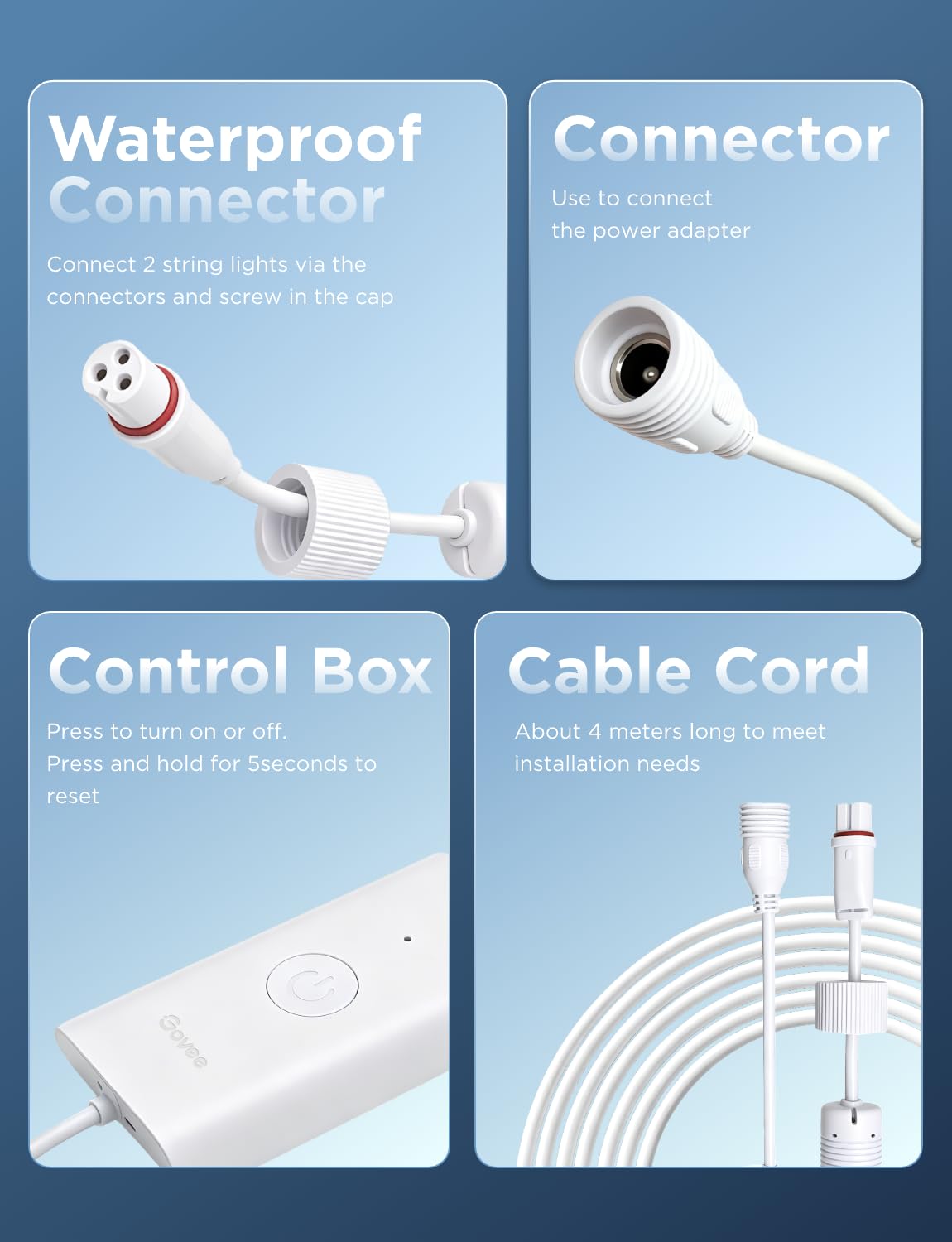 Govee Control Box side ports enable clean cable management