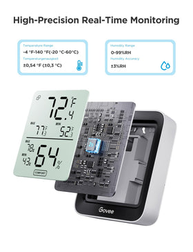 Govee H5075 max/min records graph shows daily environmental trends.