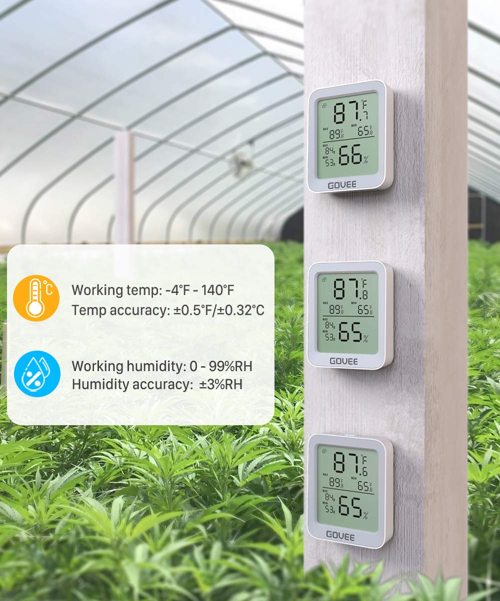 Govee H5075 measures temperature and humidity with precision.