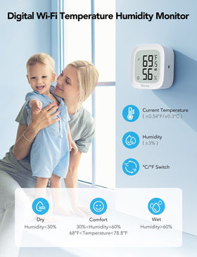 Govee H5103 Swiss-made sensor delivers precise readings for reliable environmental awareness.