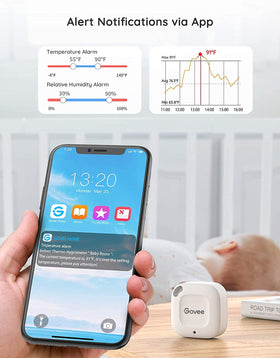 Govee hygrometer thermometer app control interface enables real-time monitoring from anywhere.