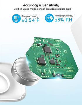 Govee hygrometer app control displays live data on a smartphone