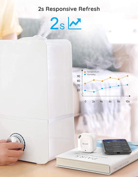 Govee hygrometer thermometer hanging hole enables easy placement anywhere.