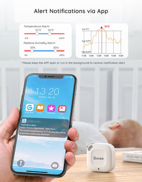 Govee hygrometer 262ft range demonstrates flexible placement across rooms