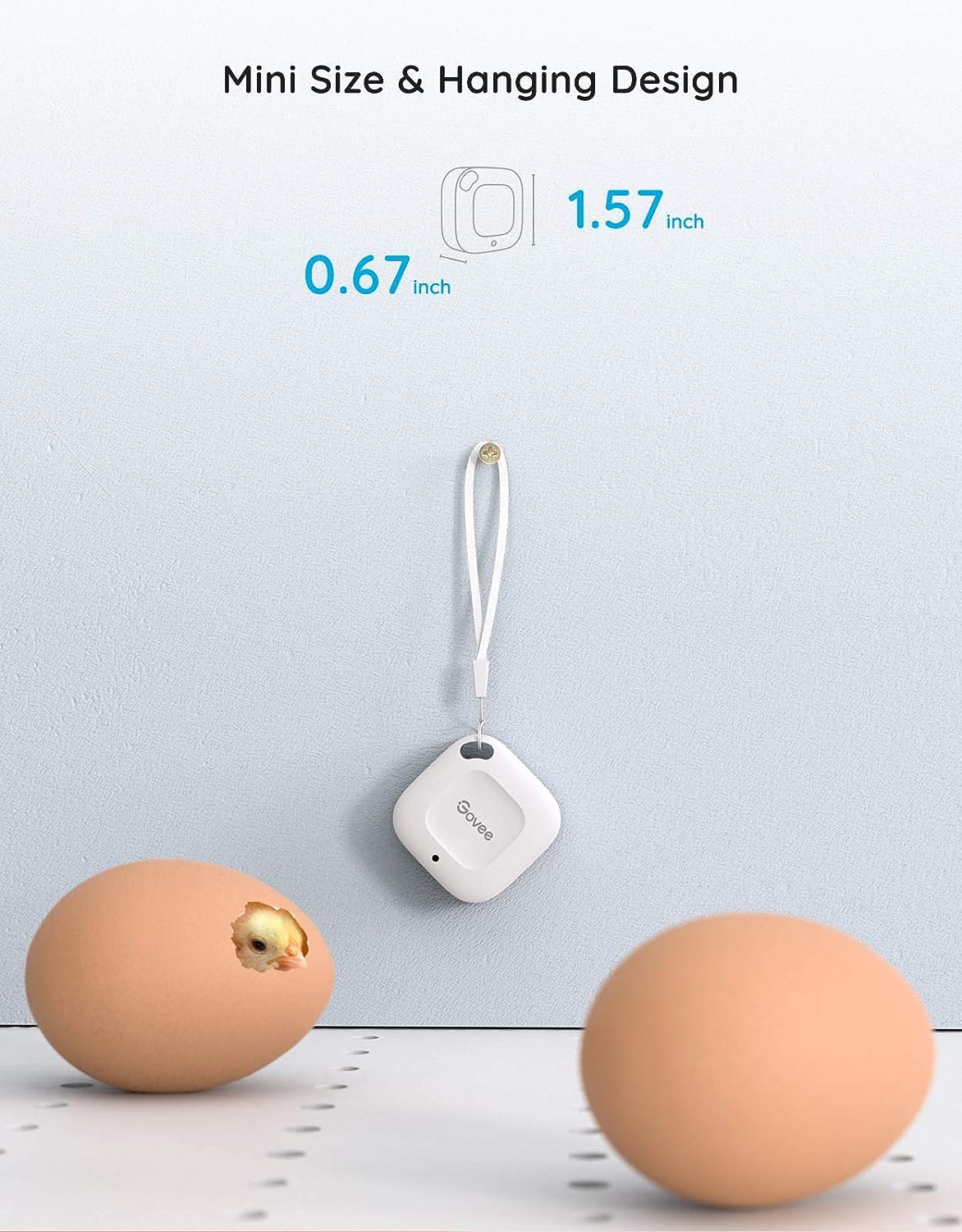 Govee hygrometer Swiss sensor close-up highlights precise measurement
