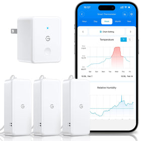 GoveeLife 2.0 WiFi hygrometer-thermometer 3-pack front view for home monitoring.