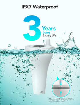 GoveeLife P1 IPX7 waterproof design protects sensor when submerged.