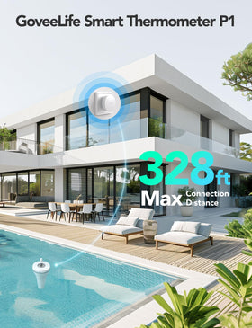 GoveeLife P1 displays 20-day graphs for temperature trends in the app.