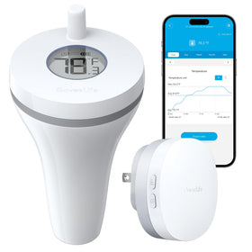 GoveeLife P1 pool thermometer floating device for real-time temperature readings.