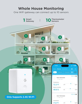 GoveeLife remote alarm setup with app and email notifications on screen.