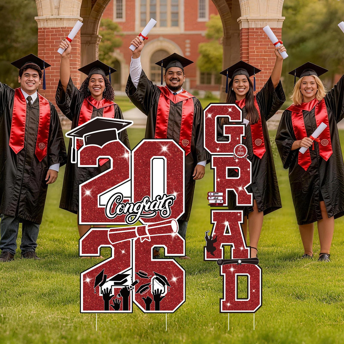 Govpy graduation party decor 2026 adds festive color to indoor or outdoor venues.