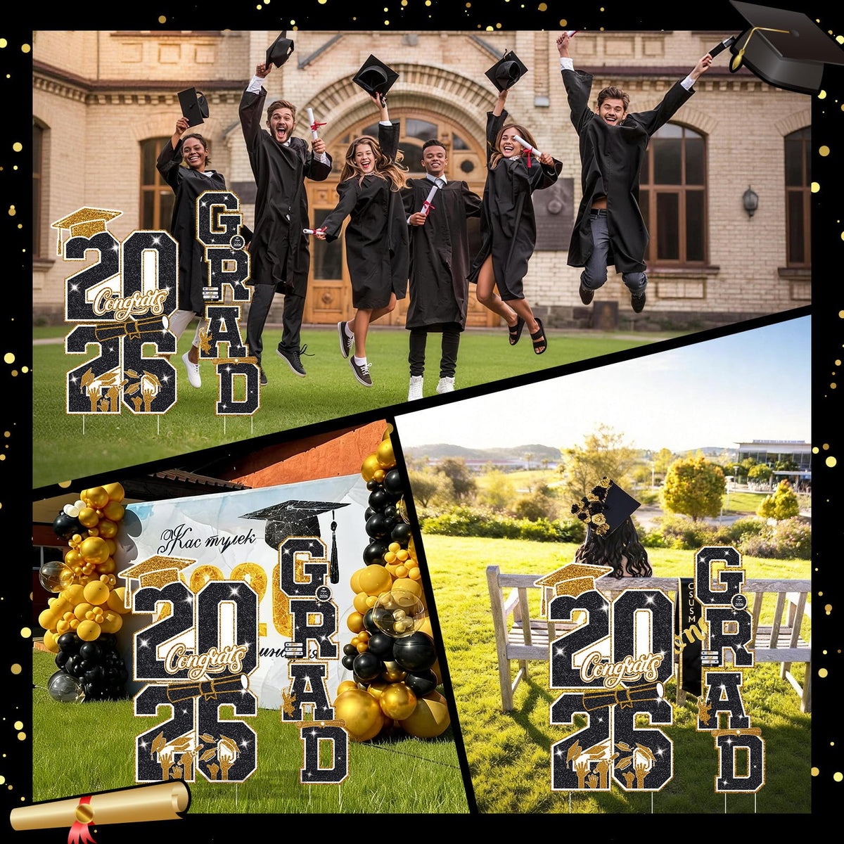 Govpy weatherproof grad sign stays vibrant through sun and rain.