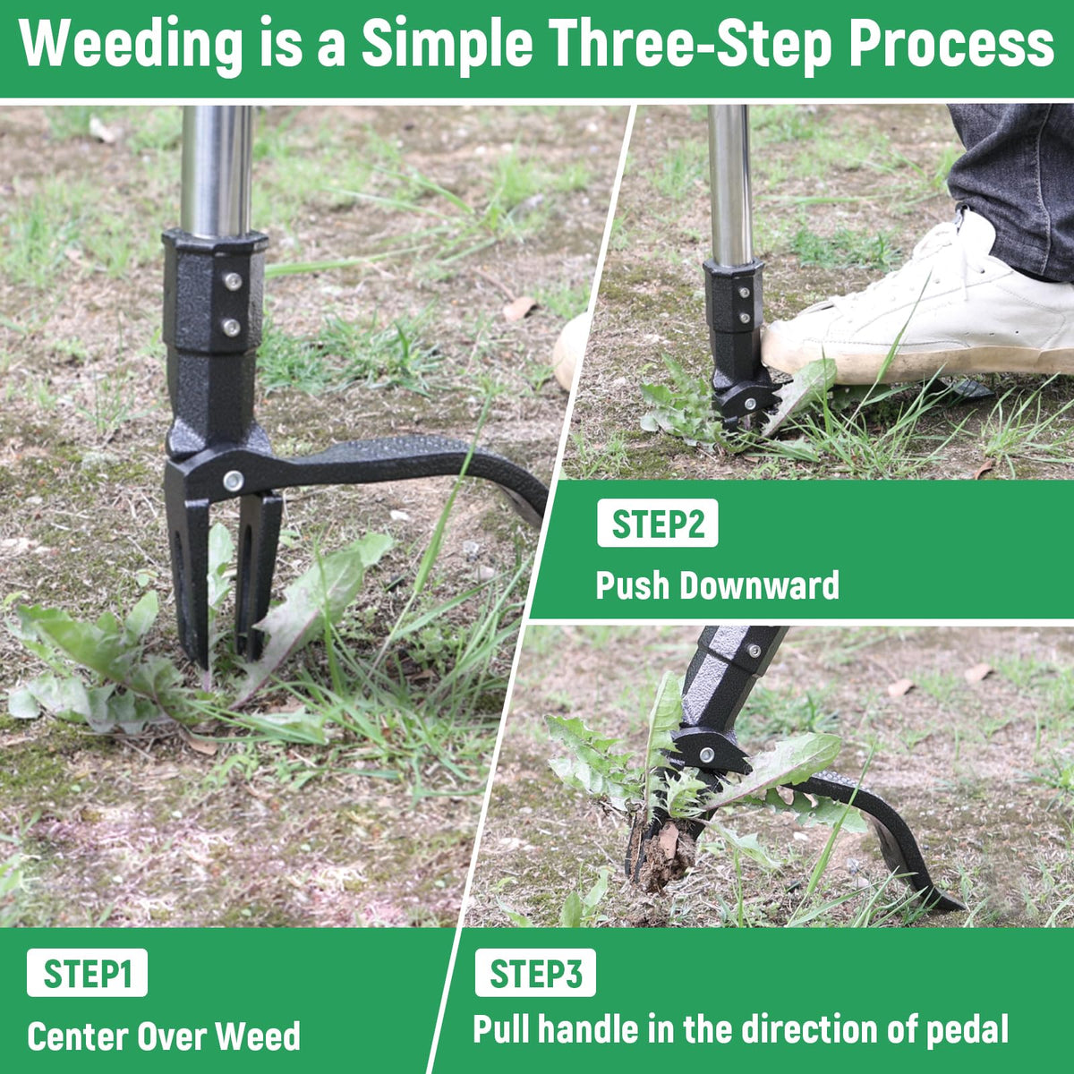 GOXAWEE durable ergonomic construction reduces back strain during gardening.