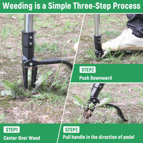 GOXAWEE durable ergonomic construction reduces back strain during gardening.