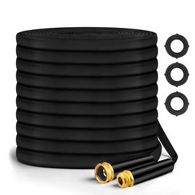 GOXAWEE garden hose 50ft rolled for easy handling and quick storage.