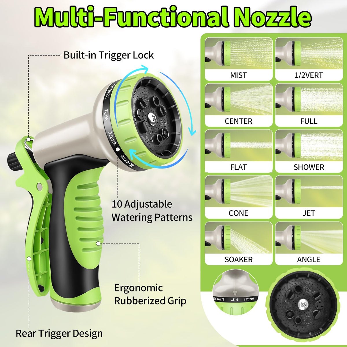 GOXAWEE puncture-resistant hose withstands sharp objects in outdoor settings