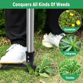 GOXAWEE stainless steel handle ensures durability during extended weeding sessions.