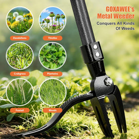 goxawee versatile weed remover for beds patios and slopes.