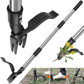 GOXAWEE weed puller with 46-inch handle for comfortable standing weed removal.