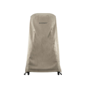 Gozney Arc XL stand cover features secure tie straps for storm-ready protection.