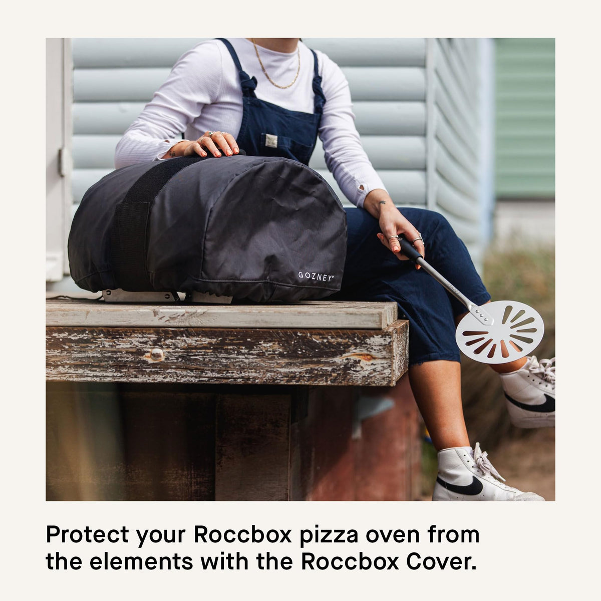 Gozney Roccbox cover demonstrating tailor-fit design for a neat appearance