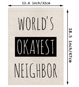 GPGHE Burlap yard sign 12.5 x 18 inches durable outdoor decor
