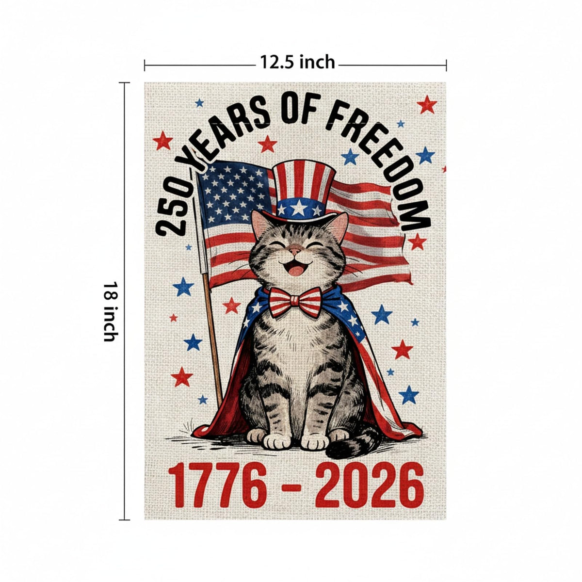 GPGHE double-sided USA flag, readable text from both sides for easy display.