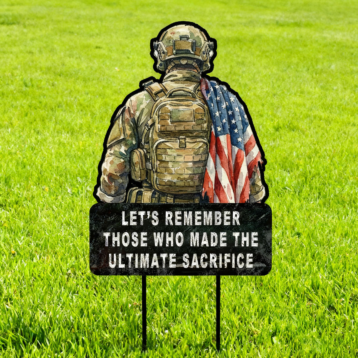 GPGHE Memorial Day outdoor sign adds festive patriotic curb appeal