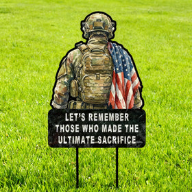 GPGHE Memorial Day outdoor sign adds festive patriotic curb appeal