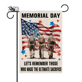 GPGHE Memorial Day flag with stars and stripes for vertical outdoor display.