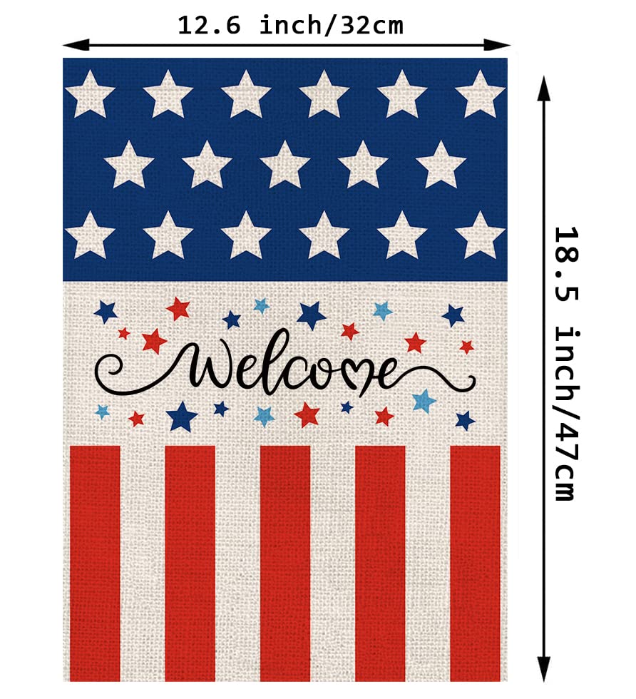 GPGHE patriotic garden flag double-sided for clear display from both sides.