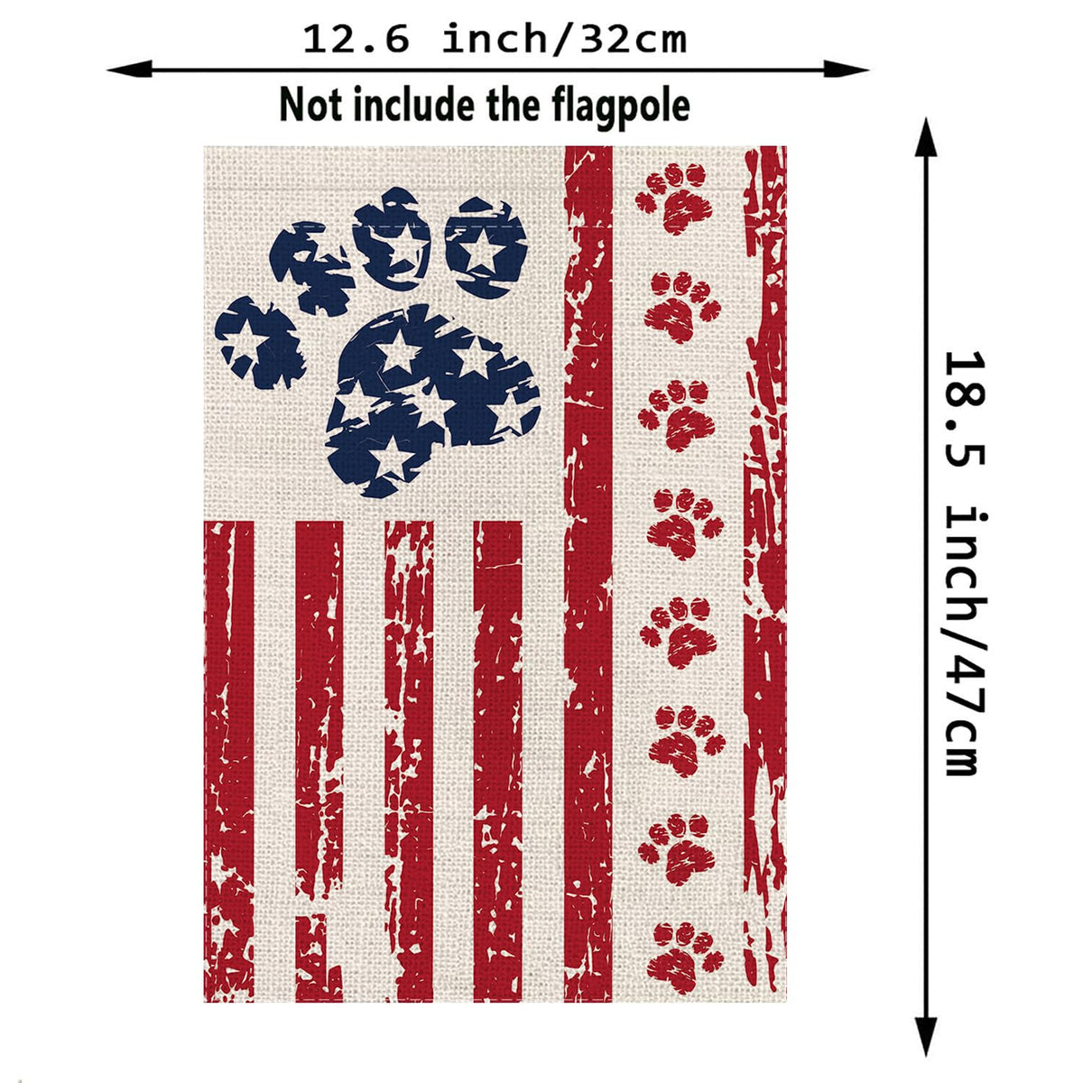 GPGHE patriotic garden flag USA double-sided, clear from both sides