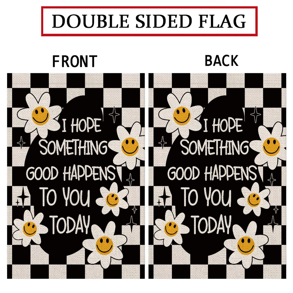 GPGHE garden flag double-sided print for visibility from both sides.