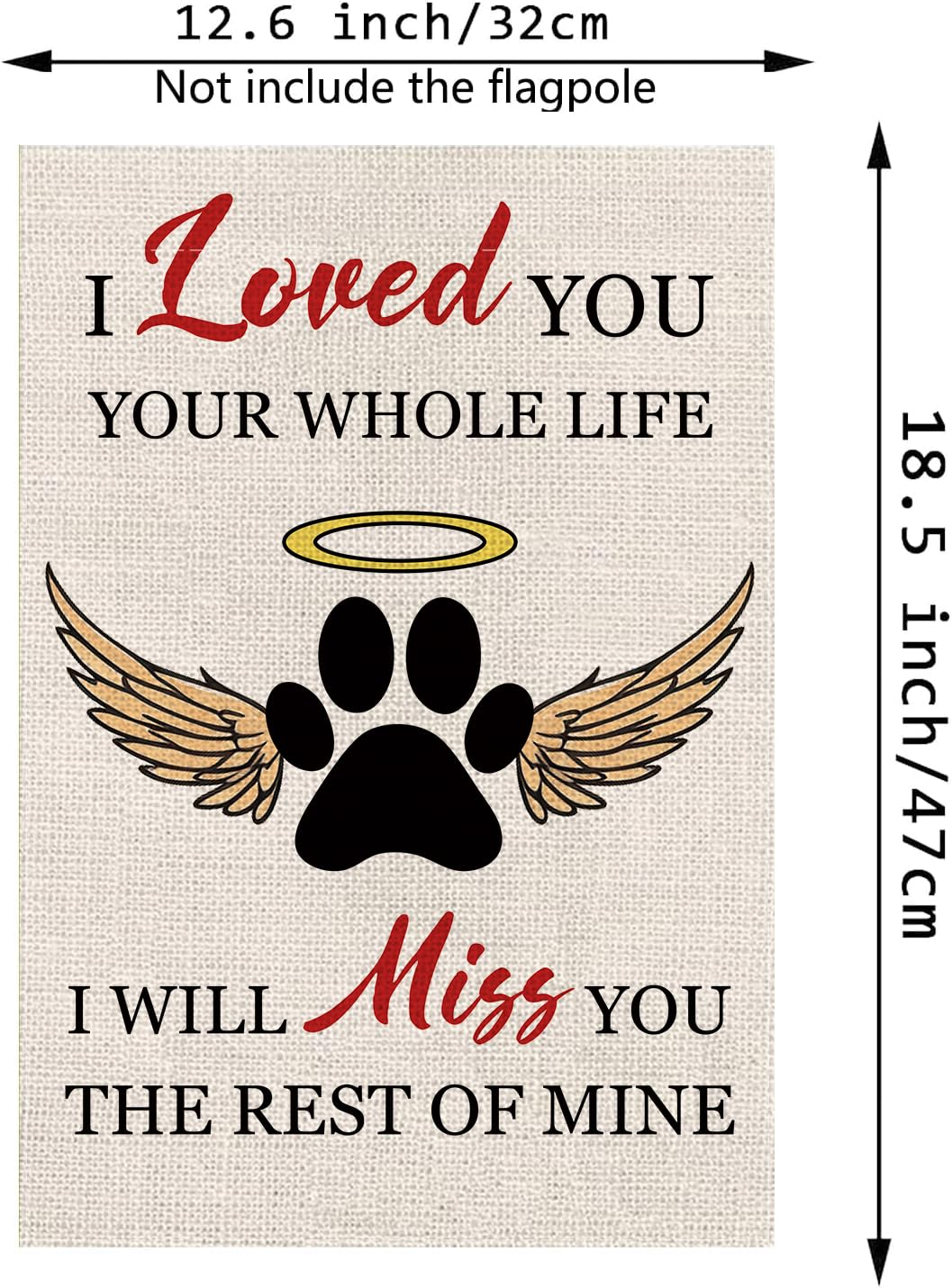 GPGHE vertical double-sided flag shows dog paw from both sides for entryways