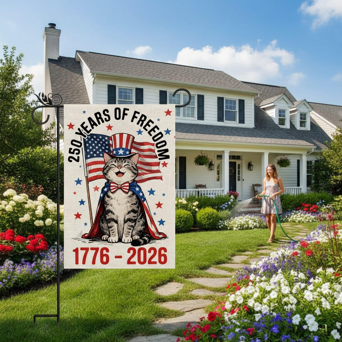 GPGHE yard decor flag hanging provides versatile outdoor decoration.