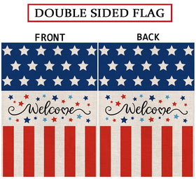 GPGHE yard decor flag greeting guests at your front door.