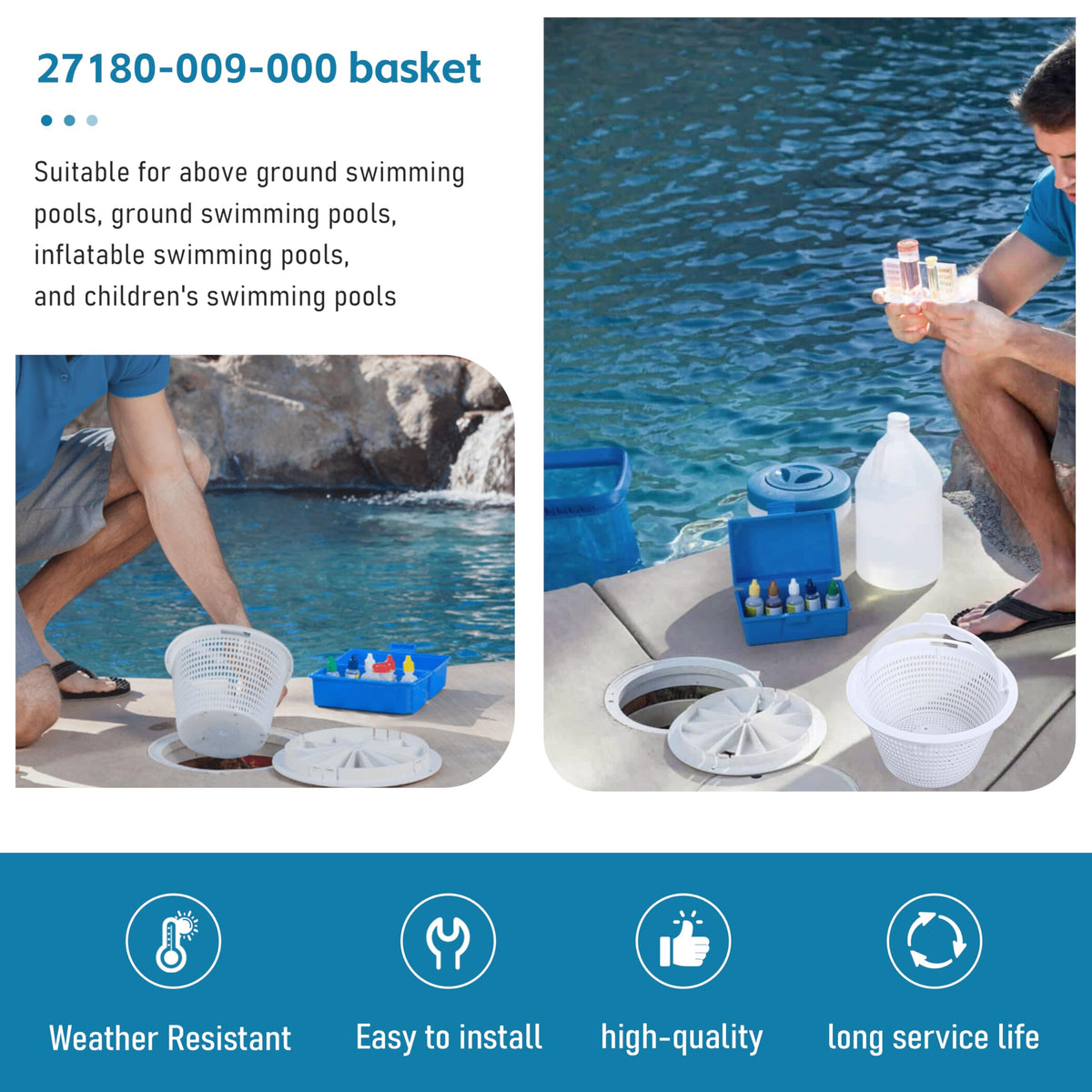 GQNDGN durable replacement basket designed for in-ground pool use.