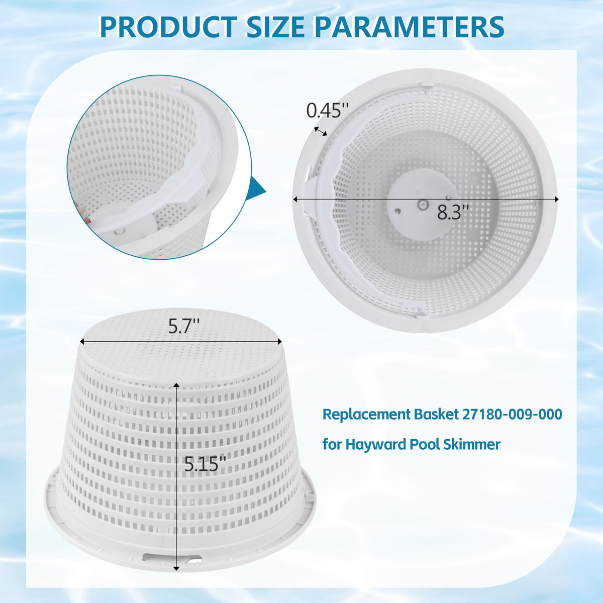 GQNDGN Hayward SP1070-compatible basket with precise fit.