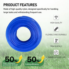 Dewalt-compatible GQNDGN trimmer line in blue