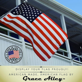 Grace Alley American Flag 3x5 outdoor display on a pole.