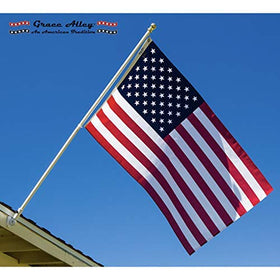 Grace Alley American Flag 3x5 side view showing sturdy construction.