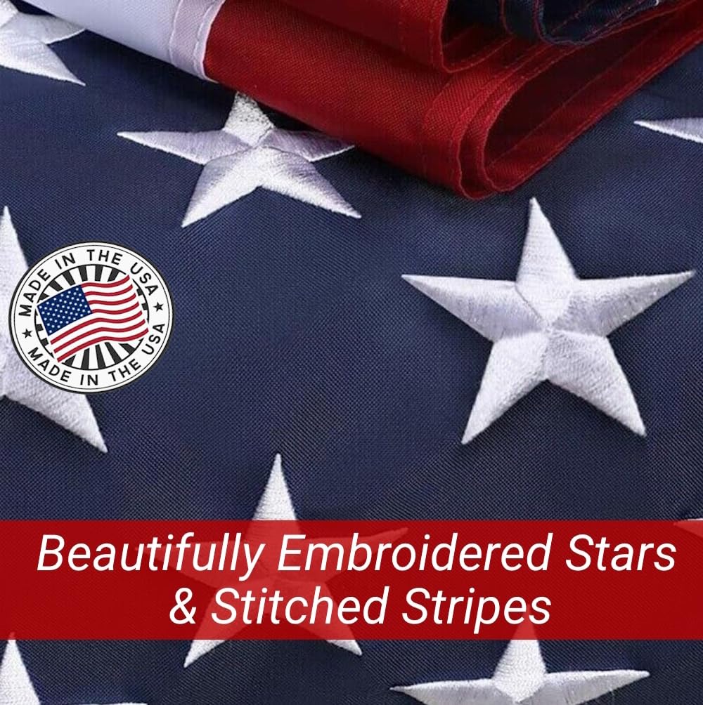 Grace Alley American Flag with brass grommets for secure outdoor mounting