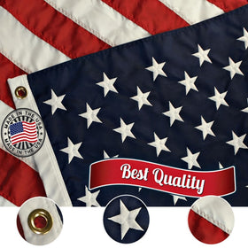 Grace Alley flag features a reinforced header for reliable mounting