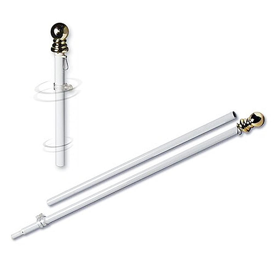 Grace Alley 6 ft flag pole with free spin action prevents tangling