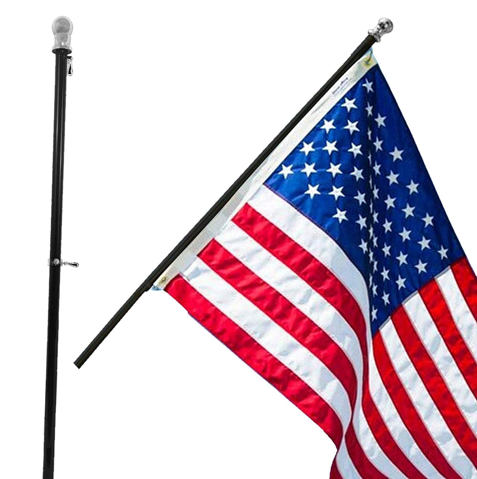 Grace Alley free-spin action flag pole prevents tangles and creases in flags.